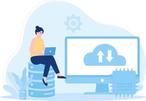 Cloud migration business illustration